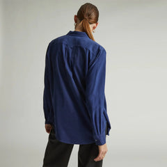 The Washable Silk Relaxed Shirt  | Ocean Cavern