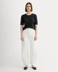 The Henley in Cotton Linen | Black