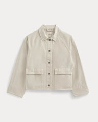 Cropped Denim Jacket | Garment-Dyed Sand