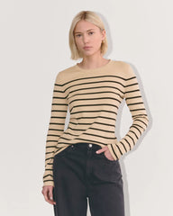 The Crew in Cotton Cashmere | Powder / Black