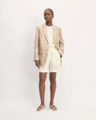 The Oversized Blazer in Linen | Cornstalk Chambray