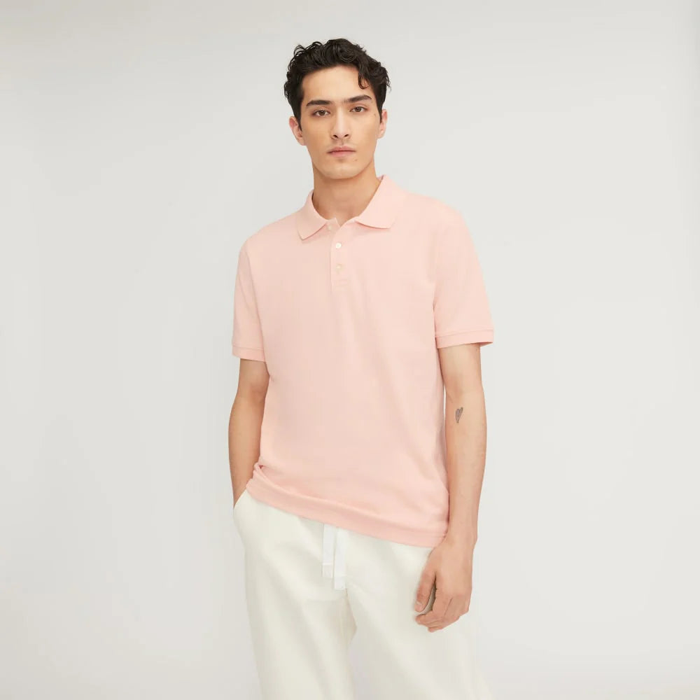 The Pique Polo | Petal Pink