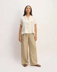 The Notch Shirt in Linen | Bone
