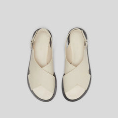 The City Crossover Sandal | Parchment