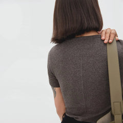 The Pima Micro-Rib Crew Tee | Heathered Fatigue
