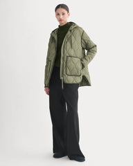 ReNew Quilted Hooded Liner | Lichen Green