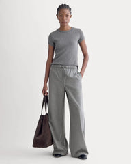 Shrunken Tee in Cozy Waffle | Heathered Charcoal