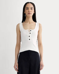 The Selfie Henley Tank | White