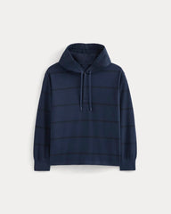Vintage Rugby Hoodie | Dark Sapphire Stripe