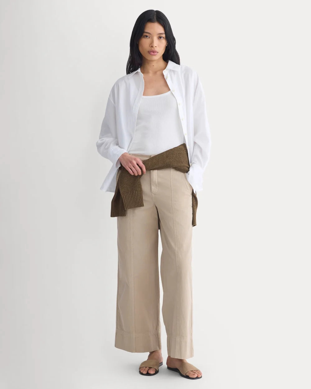 Seamed Wide-Leg Pant | Trench Coat Khaki
