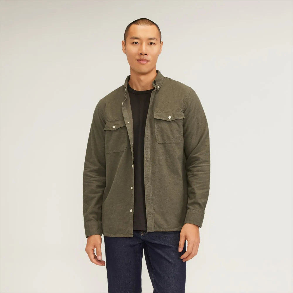 The Brushed Flannel Shirt | Heathered Thyme