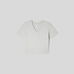 The Organic Cotton Slouchy V-Neck | Heathered Grey