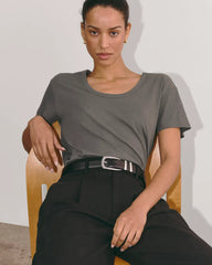 The Air Scoop-Neck Tee | Graphite