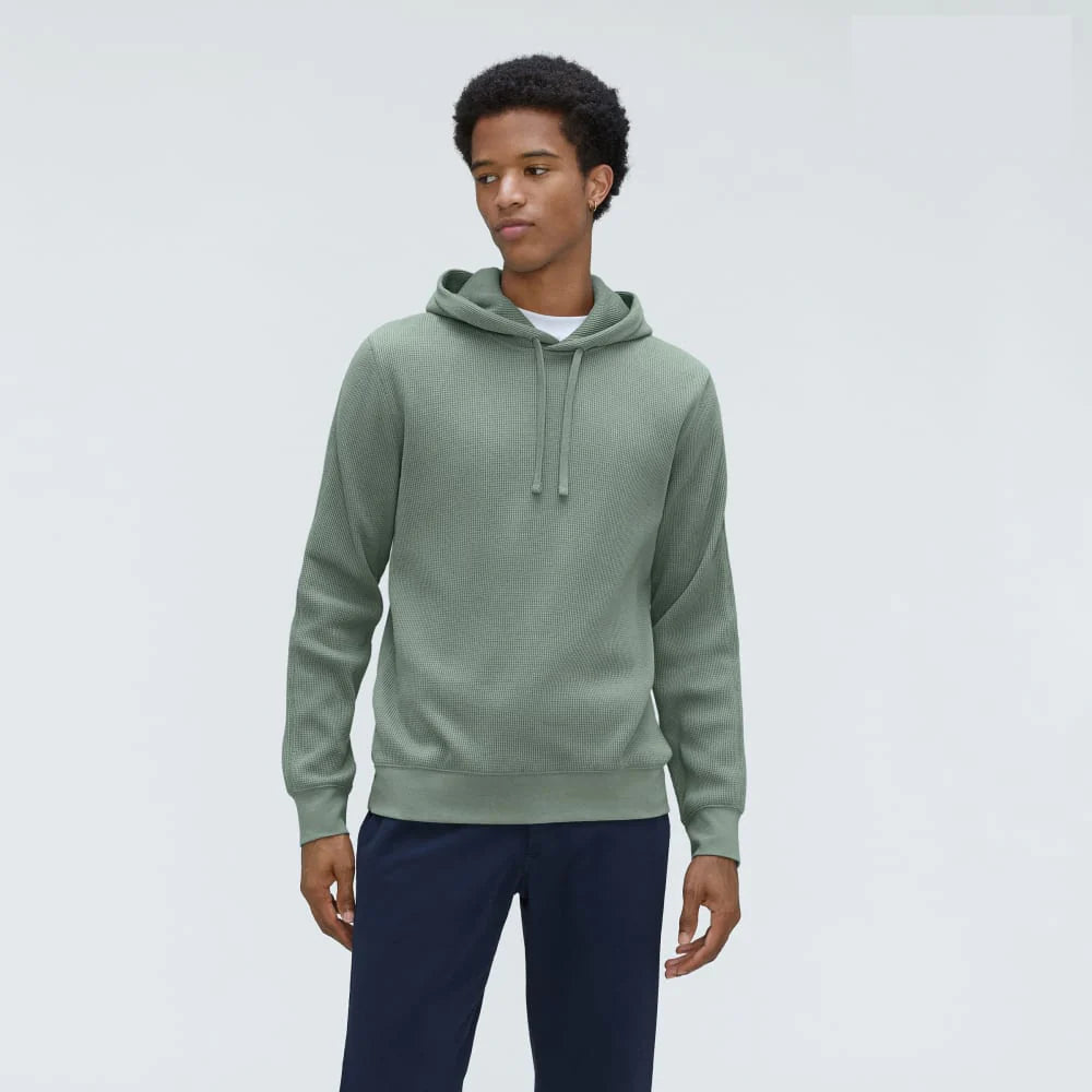 The Waffle-Knit Hoodie | Lily Pad