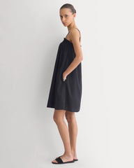 Gauze Smocked Dress | Black