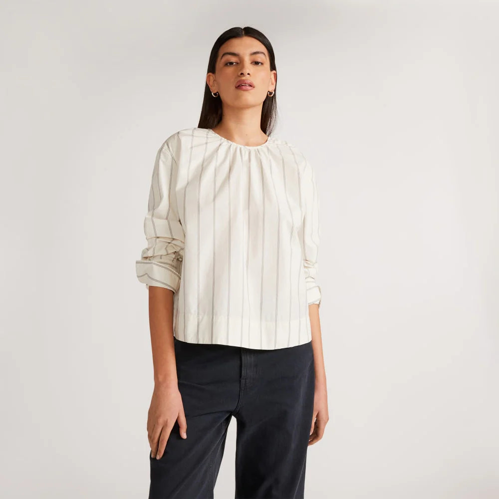 The Poplin Breeze Shirt | Black / Canvas Tan