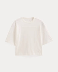 Oversized Varsity Tee in Essential Cotton | White