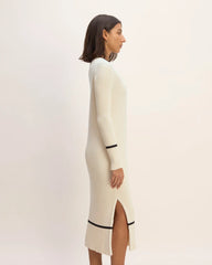 The Cotton Wide Rib Midi Dress | Canvas