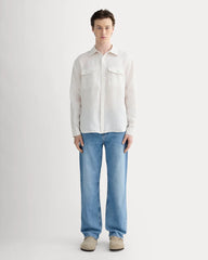 The Linen Utility Shirt | Natural Chambray