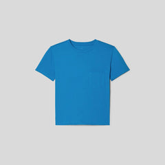 The Box-Cut Tee in Essential Cotton | Brilliant Blue | Pocket