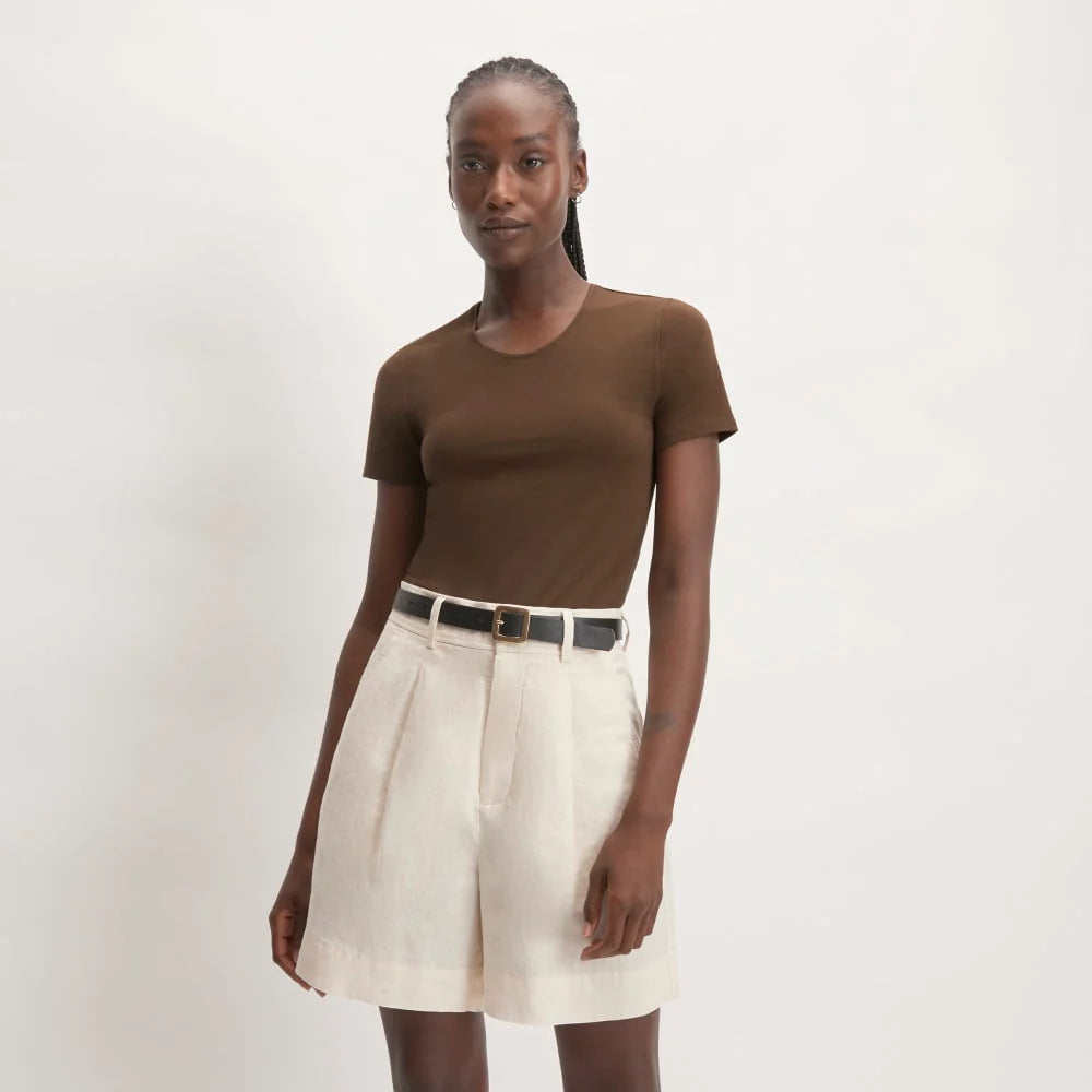 The Supima® Form Crew Neck Tee | Cocoa