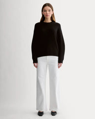 The Cocoon Crew in Wool Cashmere | Black