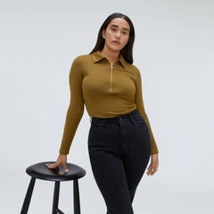 The Super-Soft Zip Polo | Tapenade