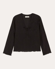 The Crinkle Long-Sleeve | Black