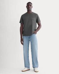 The Essential Organic Garment-Dyed Crew | Black