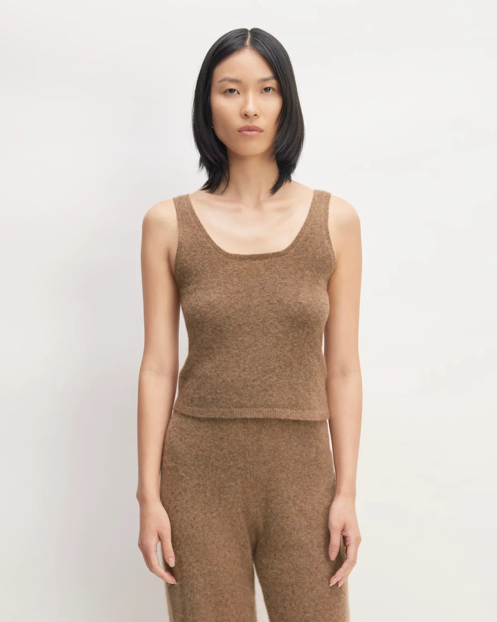 The Cozy-Stretch Tank | Heathered Toasted Coconut