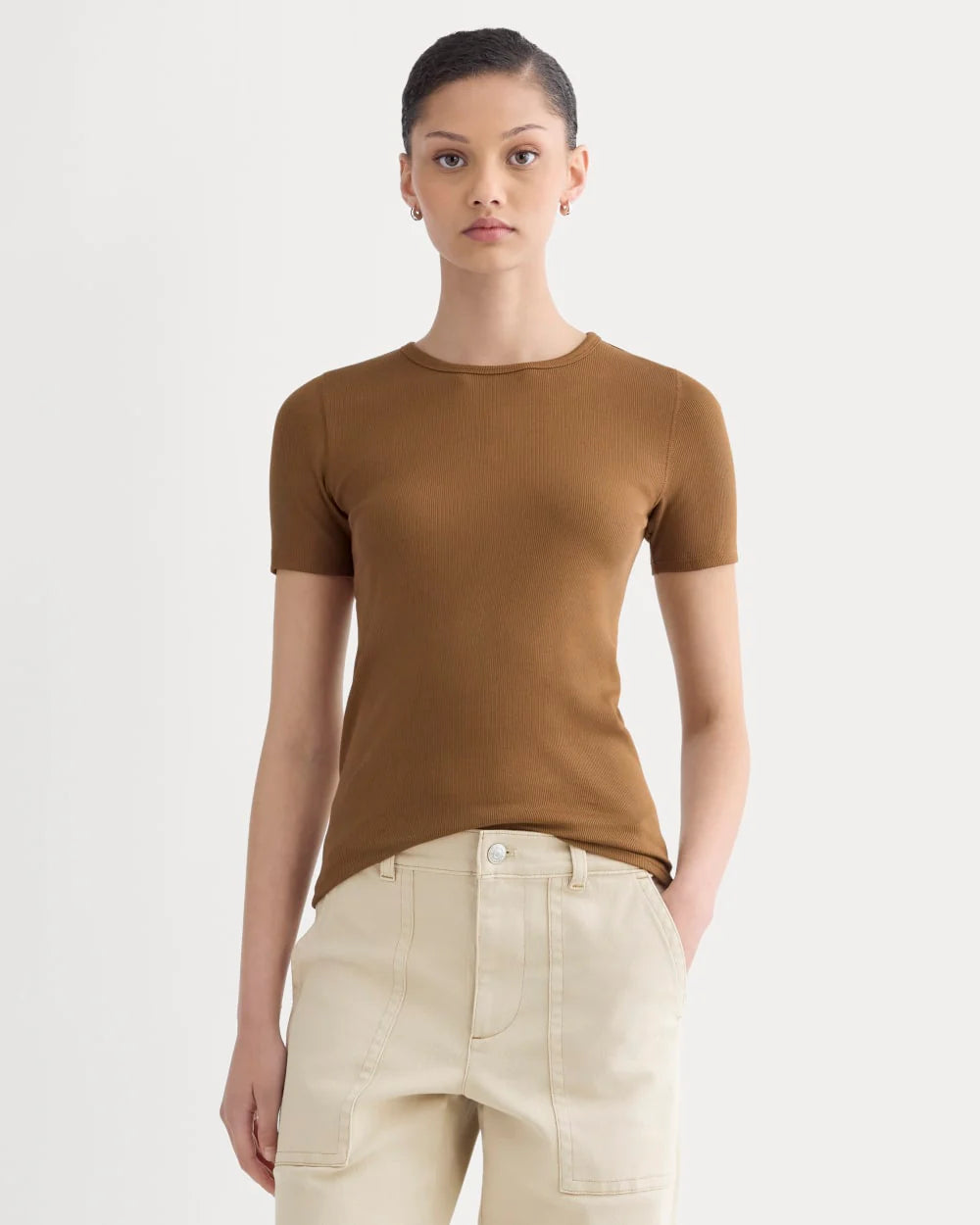 The Luxe Rib Crew | Toffee