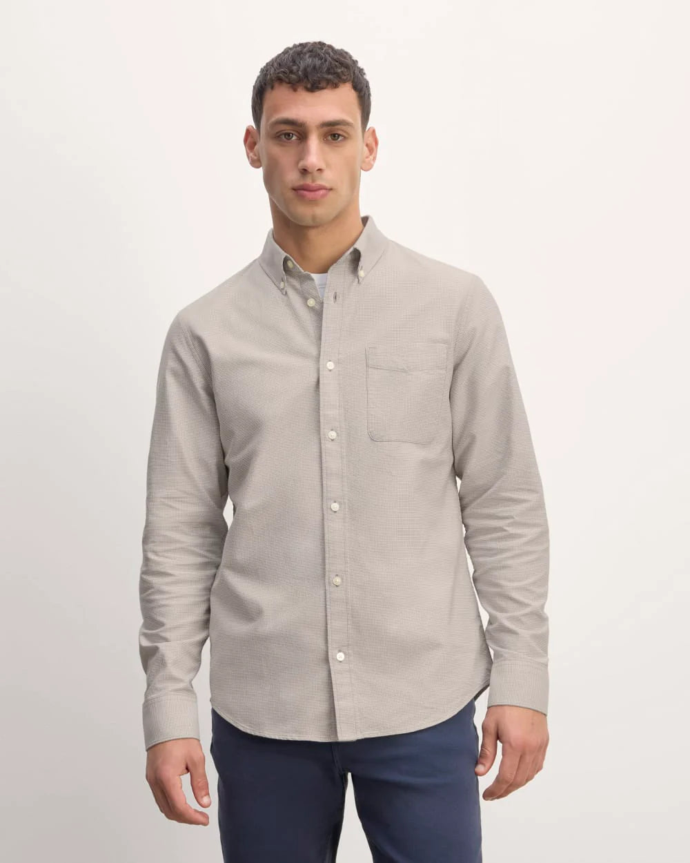 The Slim Oxford Shirt | Gray Houndstooth | Standard