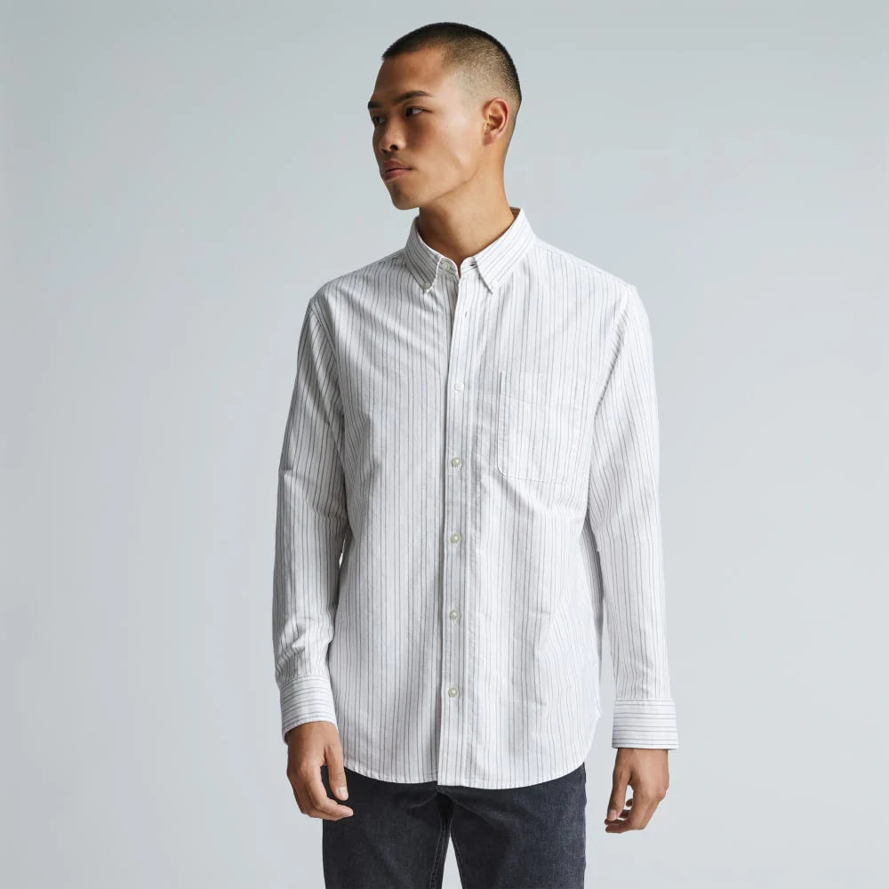 The Classic Oxford Shirt | Canvas / Mauve / Chocolate | Standard