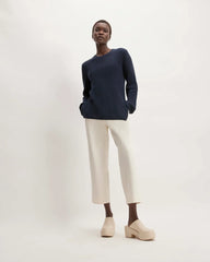 The Organic Cotton Slim Crew Sweater | Navy