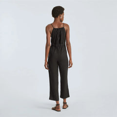 The Linen Shoestring Jumpsuit | Black