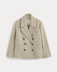 ReWool Short Peacoat | Heather Wheat