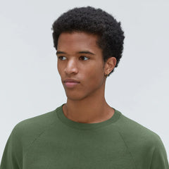 The Premium-Weight Long-Sleeve Crew | Uniform | Forest Green