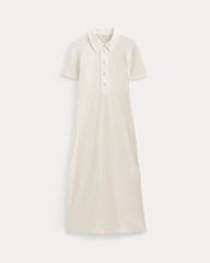 The Cozy Rib Polo Dress | Bone