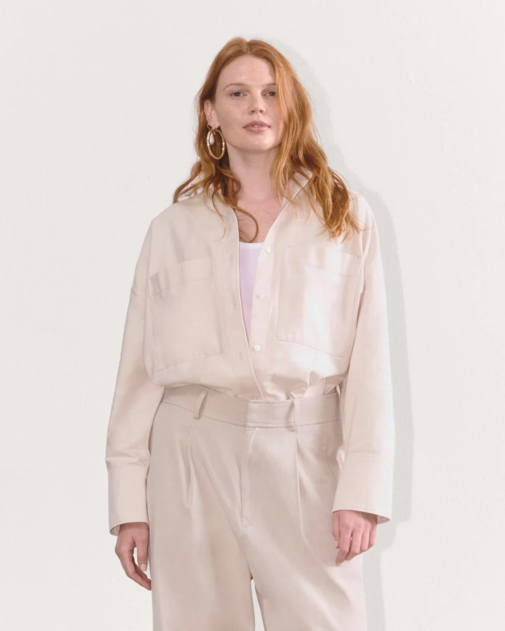 The Boxy Oxford | Whisper Pink