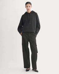 Cropped Luxe Fleece Hoodie | Black