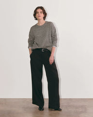 The Boxy Sweater in Everyday Cotton | Canvas / Black Twist