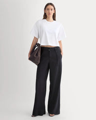Forever Jersey Cropped Tee | White