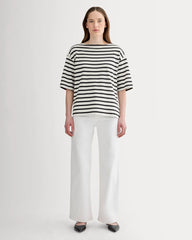 The Mariner Oversized Tee | Bone / Black