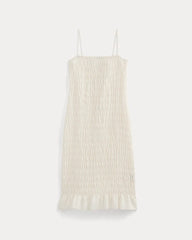 The Smocked Column Dress | Bone