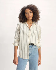 The Must-Have Shirt in Silky Cotton | Bone / Black