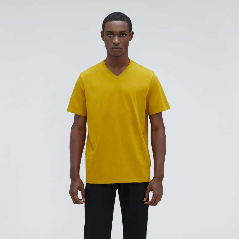 The Organic Cotton V-Neck Tee | Golden Palm