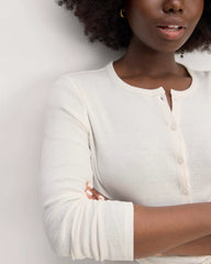 The Vintage Rib Cardigan | Bone