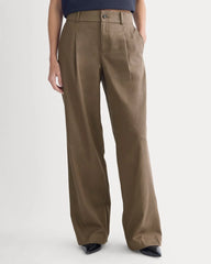 Wide-Leg Trouser in Buttersmooth | Deep Taupe | 32" Inseam