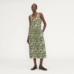 The Poplin Summer Dress | Pale Yellow Tiger Stripe