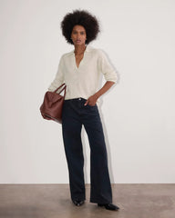 The Oversized Polo in Alpaca | Almond